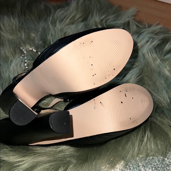 FSJ Black Strappy Platform Heels - Picture 5 of 7